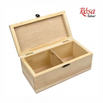 Скринька дерев'яна з замком, дві секції, 20х10х8см, ROSA TALENT