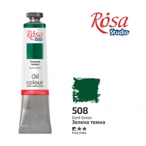 Фарба олійна, Зелена темна, 60мл, ROSA Studio