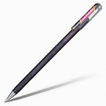 Ручка гелева двоколірна K110, чорний+червоний металік