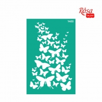 Трафарет багаторазовий самоклейний, Фоновий 13*20см, №1400, Серія "Метелики" ROSA TALENT