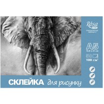 Склейка для малюнку, А5 (14,8*21 см), 100г/м2, 50л, ROSA START