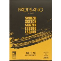 Склейка для ескізів Schizzi Sketch A3 (29,7*42 см), 90 г/м2, 100 арк., Fabriano