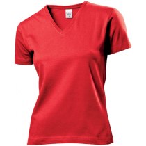 Футболка женская ST2700 Classic T V-neck 155 г/м2, ярко-красный, M