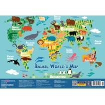 Килимок для дитячої творчості "Animal World's Map"