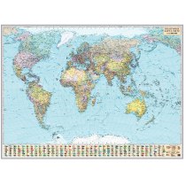 Политическая карта мира 216х158 см