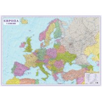 Европа. Политическая карта 206х143 см