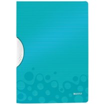 Папка з кліпом Leitz WOW ColorClip, A4 PP, бірюзовий металік