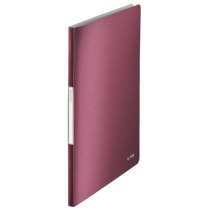 Папка с файлами Leitz Style  20 файлов  гранатовый красный