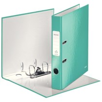 Папка-регистратор Leitz WOW с механизмом 180°, А4 50мм, бирюзовый металлик