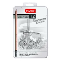 Набор графитных карандашей EXPRESSION, 12шт., Мет.коробка, Bruynzeel