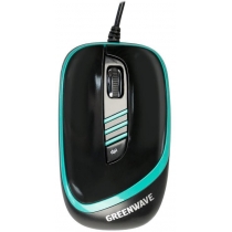 Миша GREENWAVE Gatwick, USB, чорний-зелений