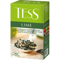 Чай TESS Lime 90 г зелений з лаймом і цедрою лимона, пелюстками квітів