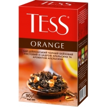 Чай TESS Orange 90 г чорний цейлонський з цедрою апельсина, шматочки яблука, лемонграс, лист чорної