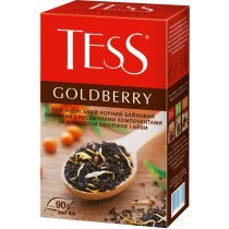 Чай TESS Goldberry 90 г черный индийский с кусочками айвы, яблоки, лепестками календулы