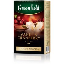 Чай Greenfield Vanilla Cranberry 100 г чорний індійський з ваніллю, журавлиною, ананасом і пелюсткам