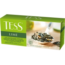 Чай TESS Lime 25 шт х 1,5 г зелений з лаймом і цедрою лимона пелюстками квітів