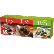 Чай TESS Ассорти №1 Pleasure / Sunrise / Lime 30 шт (10 шт х 1,5 г + 10 шт х 1,8 г + 10 шт х 1,5 г)