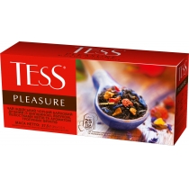 Чай TESS Pleasure 25 шт х 1,5 г чорний індійський з шипшиною, яблуком, пелюстками квітів і ароматом