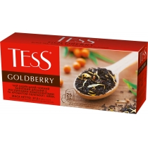 Чай TESS Goldberry 25 шт х 1,5 г чорний індійський з шматочками айви, яблука, пелюстками календули