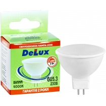 Лампа світлодіодна DELUX JCDR 3Вт 4000K 220В GU5.3 білий