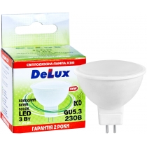 Лампа світлодіодна DELUX JCDR 3Вт 6000K 220В GU5.3 холодний білий