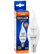 Лампа світлодіодна DELUX BL37B 6 Вт tail 3000K 220В E14 crystal теплий білий
