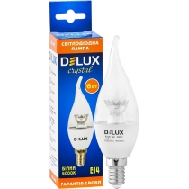 Лампа світлодіодна DELUX BL37B 6 Вт tail 4000K 220В E14 crystal білий