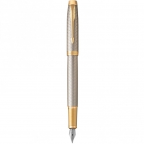 Ручка перова Паркер, IM Premium Warm Silver, позолота