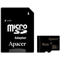 Карта памяти microSDHC 16Gb Apacer, кл.10 + SD адаптер
