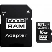 Карта пам'яті microSDHC 16Gb Goodram, кл.10 + SD адаптер