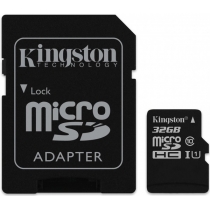 Карта пам'яті microSDHC 32Gb Kingston, кл.10 + SD адаптер