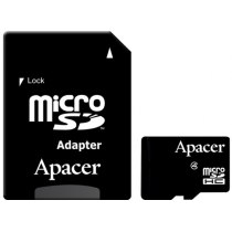Карта памяти microSDHC 16Gb Apacer, кл.4 + SD адаптер