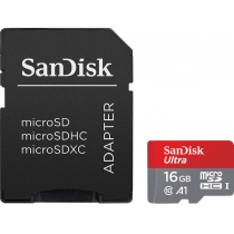 Карта пам'яті microSDHC 16Gb Sandisk, кл.10 + SD адаптер