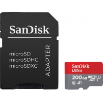 Карта пам'яті microSDXC 200Gb Sandisk, кл.10 + SD адаптер