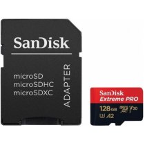 Карта пам'яті microSDXC 128Gb Sandisk, кл.10 + SD адаптер