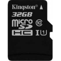 Карта памяти microSDHC 32Gb Kingston, кл.10 + SD адаптер