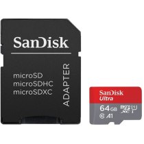 Карта пам'яті microSDXC 64Gb Sandisk, кл.10 + SD адаптер