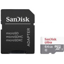 Карта пам'яті microSDXC 64Gb Sandisk, кл.10 + SD адаптер