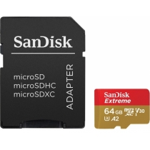 Карта пам'яті microSDXC 64Gb Sandisk, кл.10 + SD адаптер