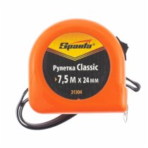 Рулетка SPARTA Classic, 7.5 м х 24 мм, пластиковий корпус