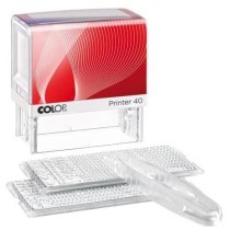 Штамп самонабірний COLOP, Compact 40N/2 SET, 6 ряд., укр, червоний