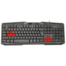 Клавіатура Trust Ziva Gaming Keyboard RU, дротова, ігрова, чорна