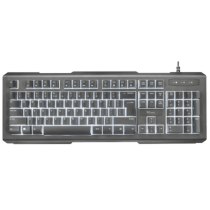 Клавіатура Trust Lito backlit multimedia keyboard, дротова, звичайна, чорна