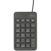 Клавіатура TRUST Xalas USb numeric keypad, дротова, звичайна, чорна