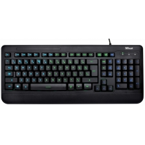Клавіатура Trust Elight Illuminated Keyboard RU, дротова, звичайна, чорна