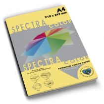 Бумага цветная SINAR SPECTRA А4 160 г/м2, 100 лист. (Yellow 160) пастел. желтый