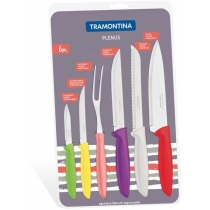 Набори ножів TRAMONTINA PLENUS grey набор ножів 6пр різнокол. інд.бл
