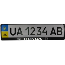Рамка номер. знаку пластик з об'ємними літерами Honda (2шт)