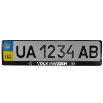 Рамка номер. знаку пластик з об'ємними літерами Volkswagen (2шт)