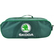 Сумка-органайзер в багажник з логотипами Skoda зелена